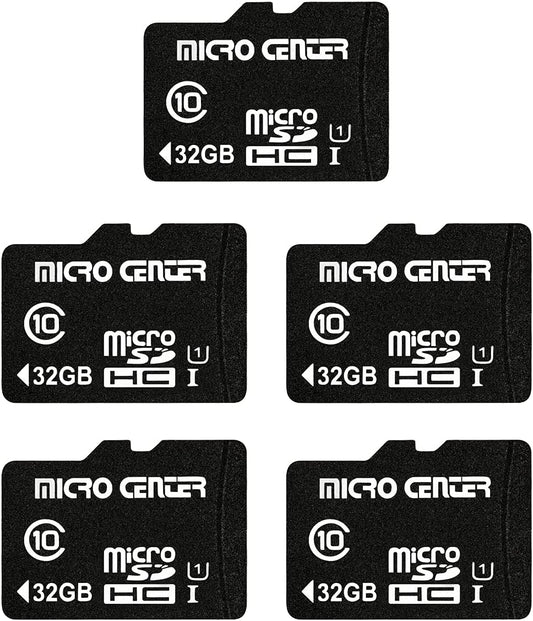 32GB Class 10 Microsdhc Flash Memory Card with Adapter, 5Pack
