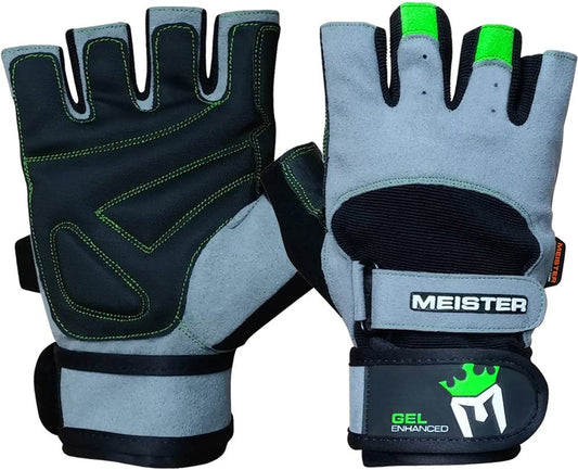 Professional Weight Lifting Gloves with Gel Padding and Wrist Support