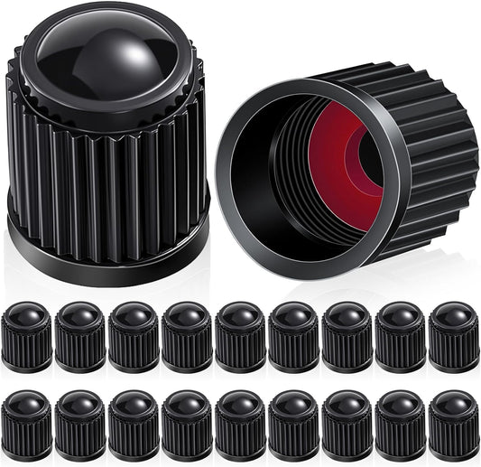 20 Pcs Tire Valve Stem Caps Universal Tire Caps,Black