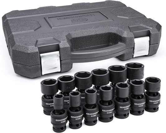 GEARWRENCH 13 Piece 1/2" Dr 6 Pt Universal Impact SAE Socket Set | 84938N