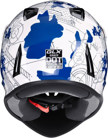 GX623 Youth ATV & Dirt Bike Helmet Combo, DOT