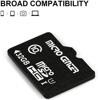 32GB Class 10 Microsdhc Flash Memory Card with Adapter, 5Pack