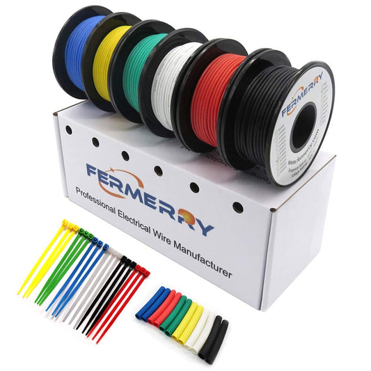 14 AWG Stranded Wire Spool 5Ft Each 6 Colors