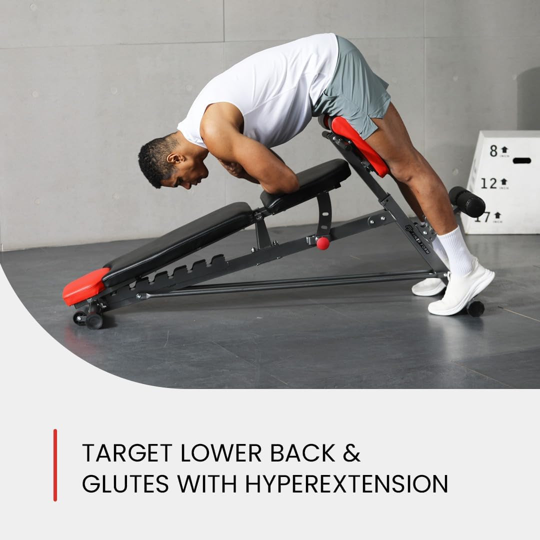 Finer Form Multi-Functional Adjustable FID Weight Bench and Roman Chair
