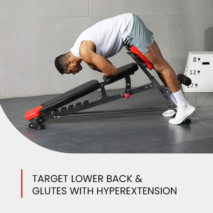 Finer Form Multi-Functional Adjustable FID Weight Bench and Roman Chair